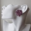 Puķu auskari violeta-plūme