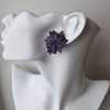 Puķu auskari tumši violets