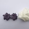 Puķu auskari tumši violets