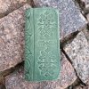 Ādas atslēgu maks zaļš Austras koks
