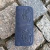 Ādas atslēgu maks tumši zils suņi