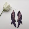 Spalvu auskari tumši violets